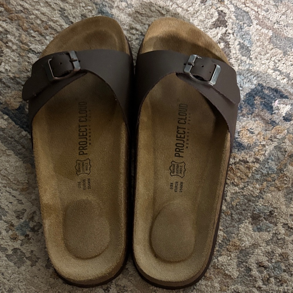 Project cloud leather slides